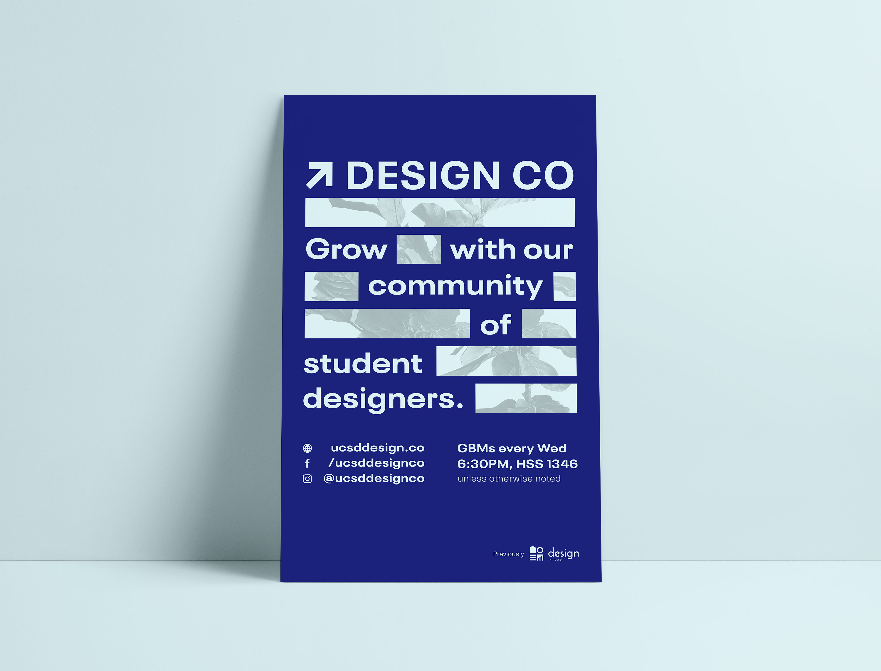 Design Co indigo + cyan poster